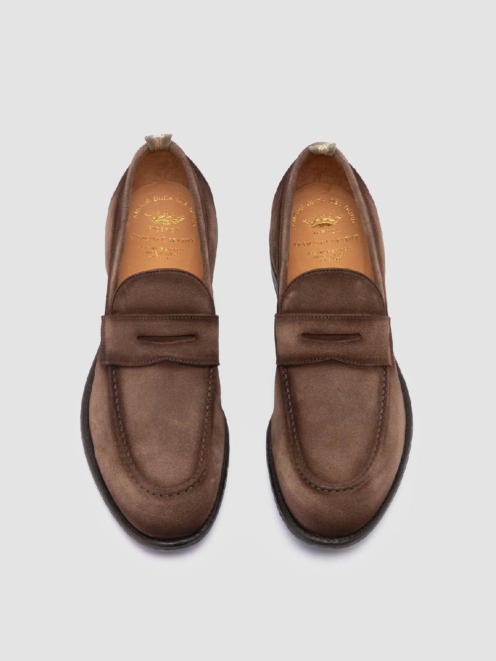 Officine Creative EMORY 024 Mocassini in Pelle Scamosciata Marrone Vendita Economica
