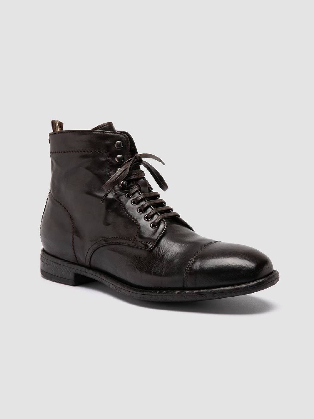 Officine Creative EMORY CAOU 014 Stivali Marrone Scuro in Pelle I Più Venduti