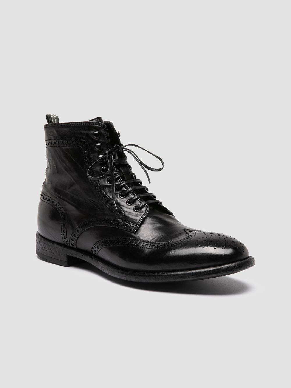 Officine Creative EMORY CAOU 016 Stivali Neri in Pelle Negozio