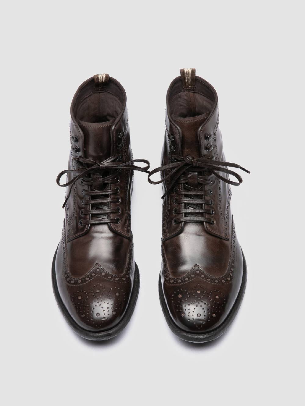 Officine Creative EMORY CAOU 014 Stivali Marrone Scuro in Pelle In Saldo