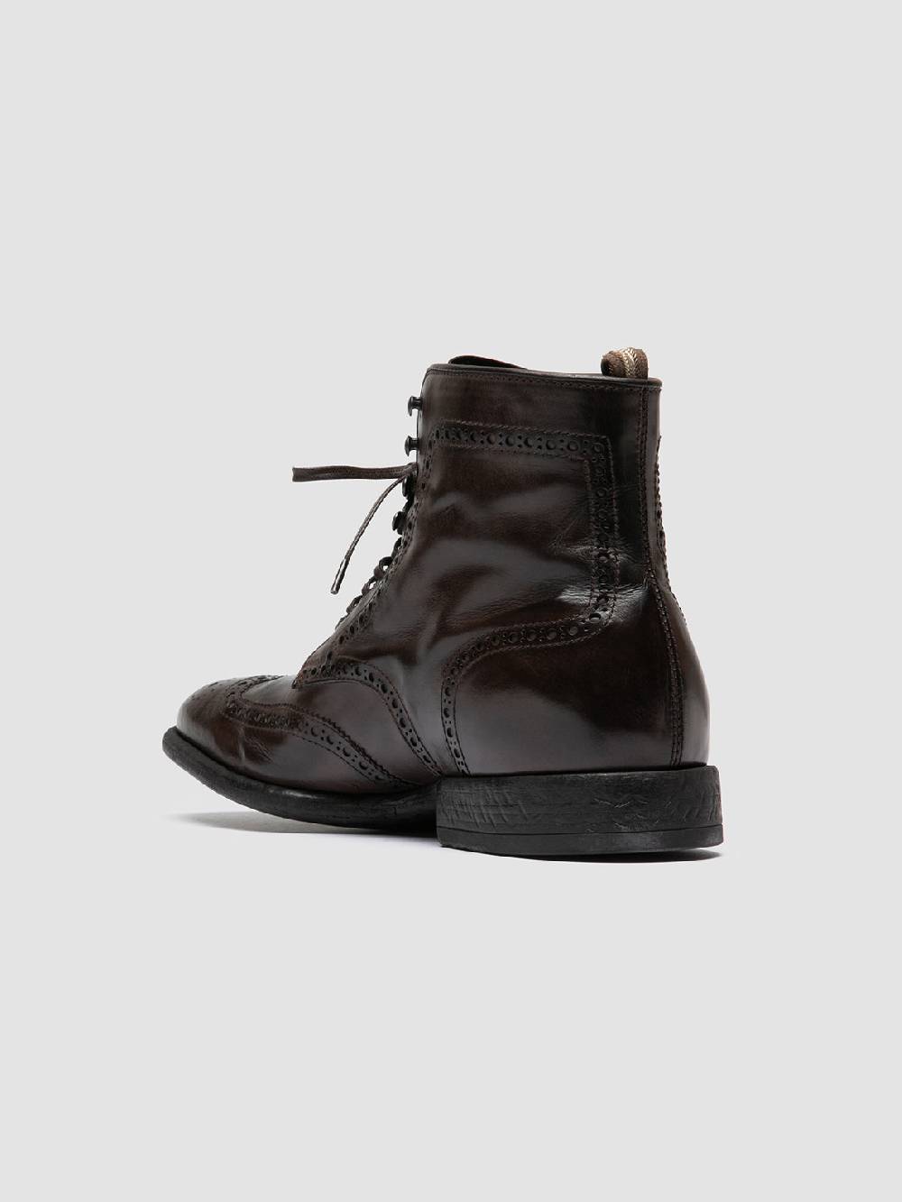 Officine Creative EMORY CAOU 014 Stivali Marrone Scuro in Pelle In Saldo