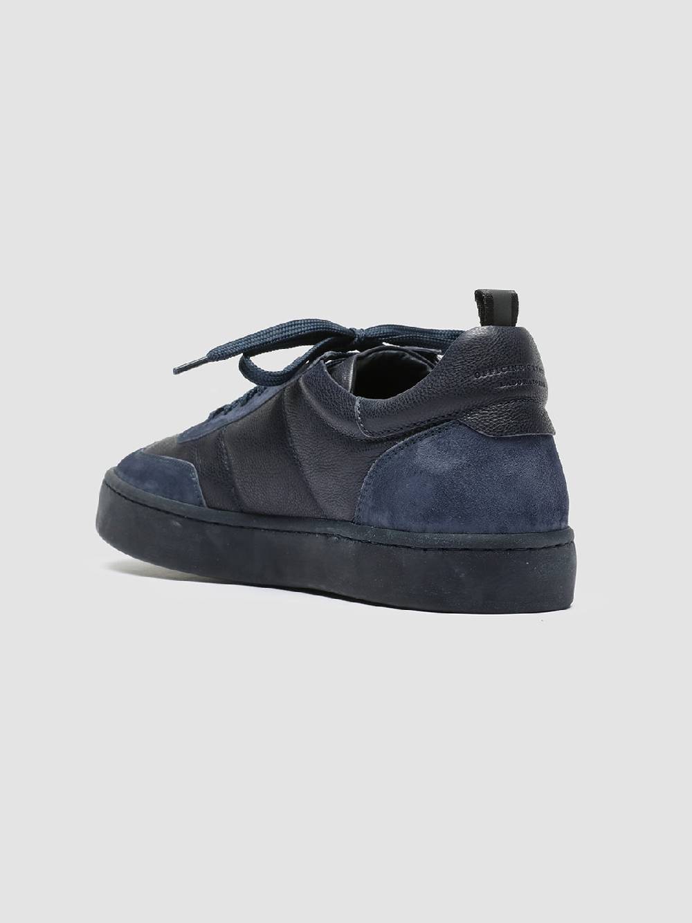 Officine Creative KOMBINED 001 Sneaker Basse in Camoscio e Pelle Blu Italia