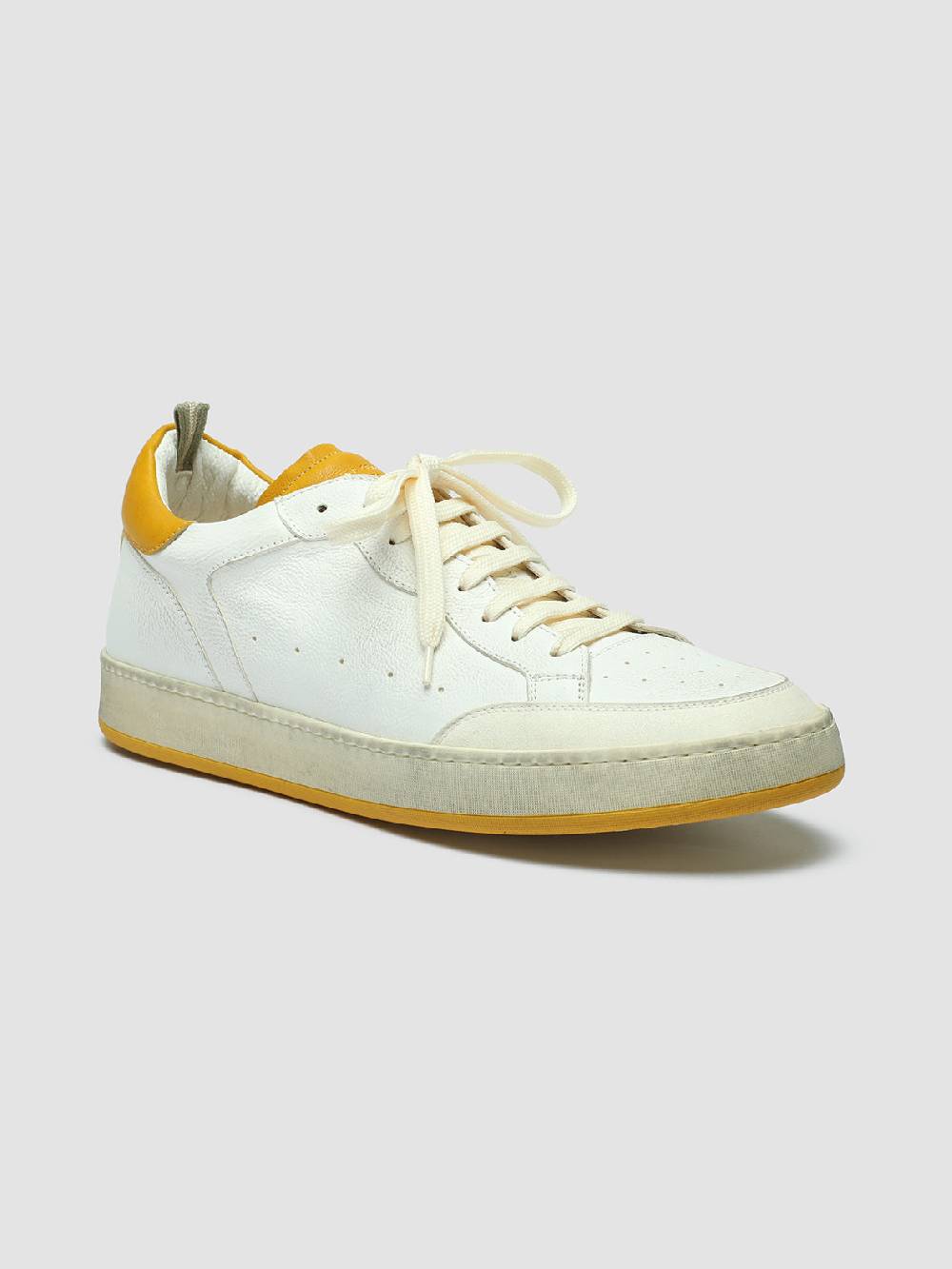 Officine Creative MAGIC 001 Sneakers in Pelle e Camoscio Bianco Qualità