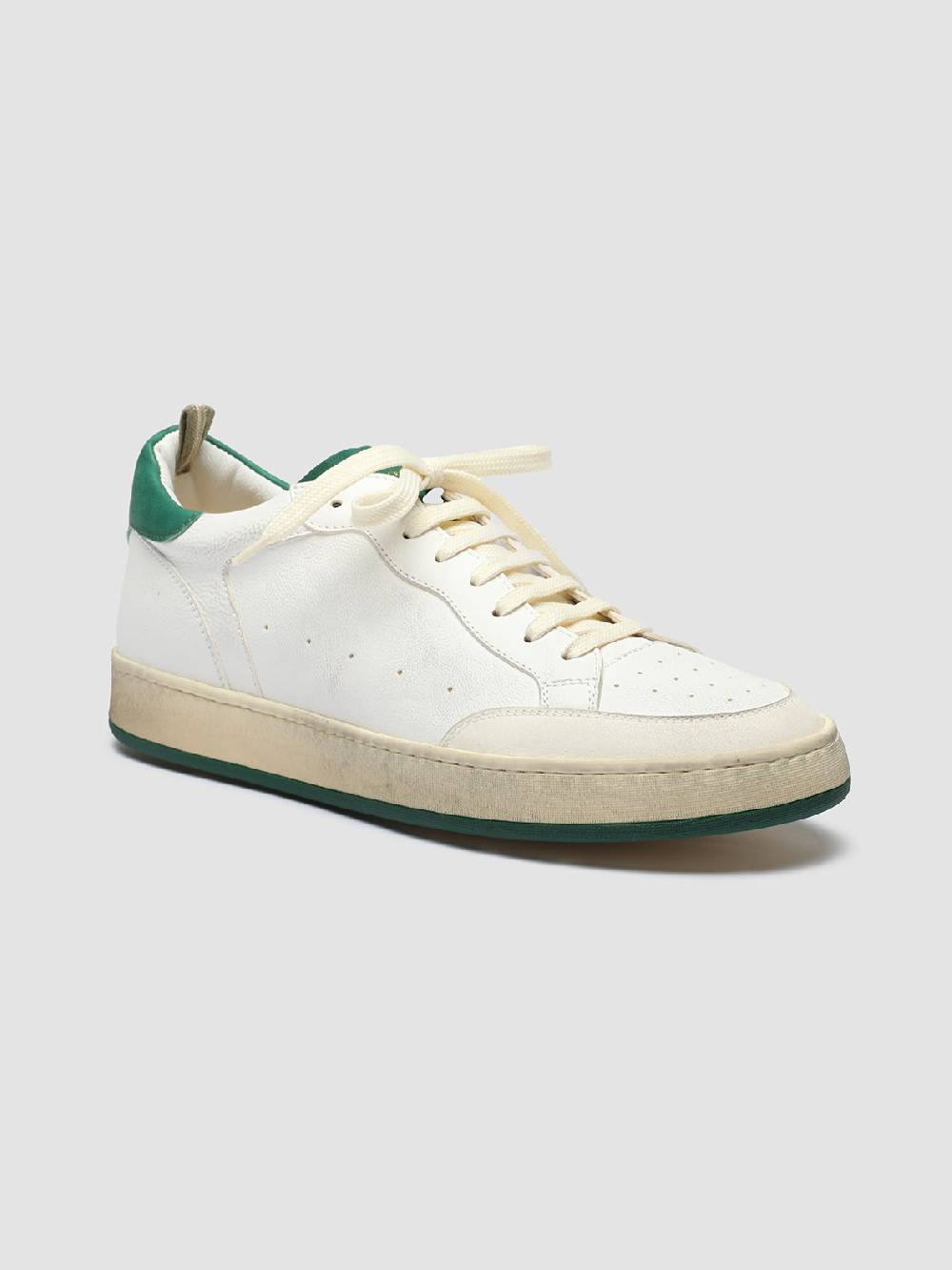 Officine Creative MAGIC 001 Sneakers in Pelle e Camoscio Bianco Vendita