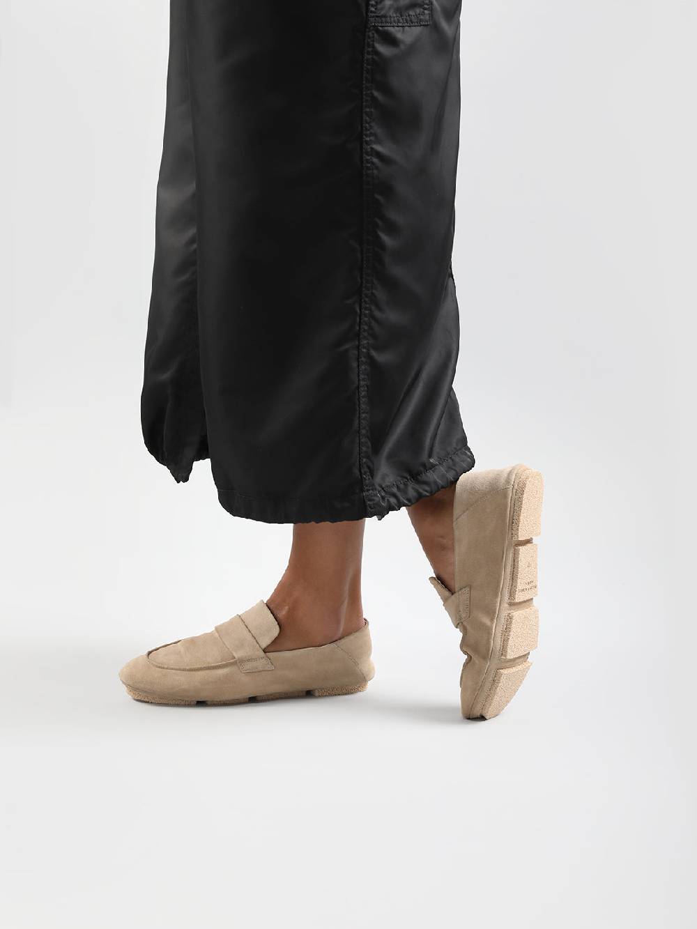 Officine Creative C-SIDE 101 Mocassini in Pelle Scamosciata Avorio Negozi Online
