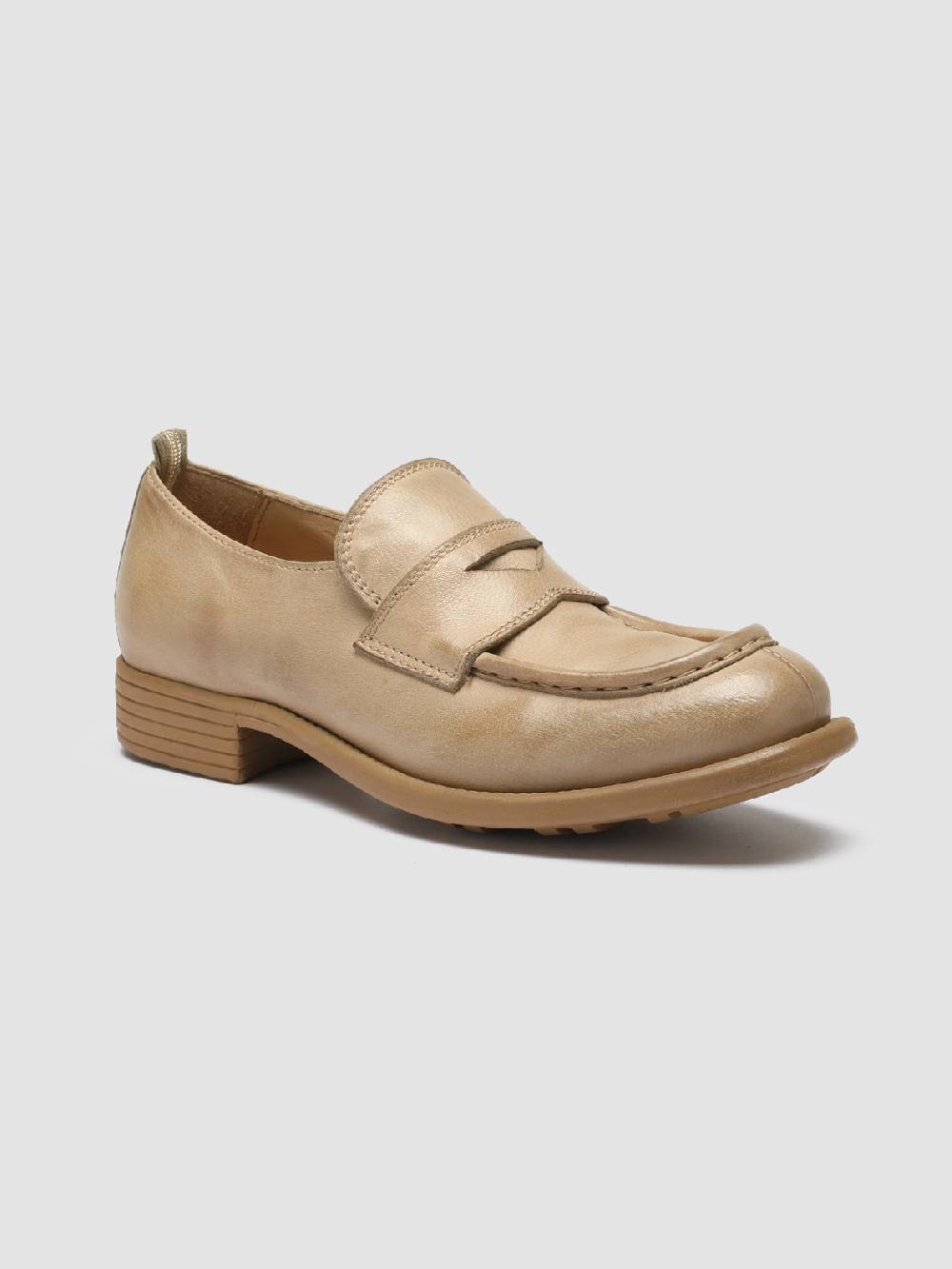 Officine Creative CALIXTE 020 Mocassini Penny Loafer in Pelle Tortora Consegna Veloce