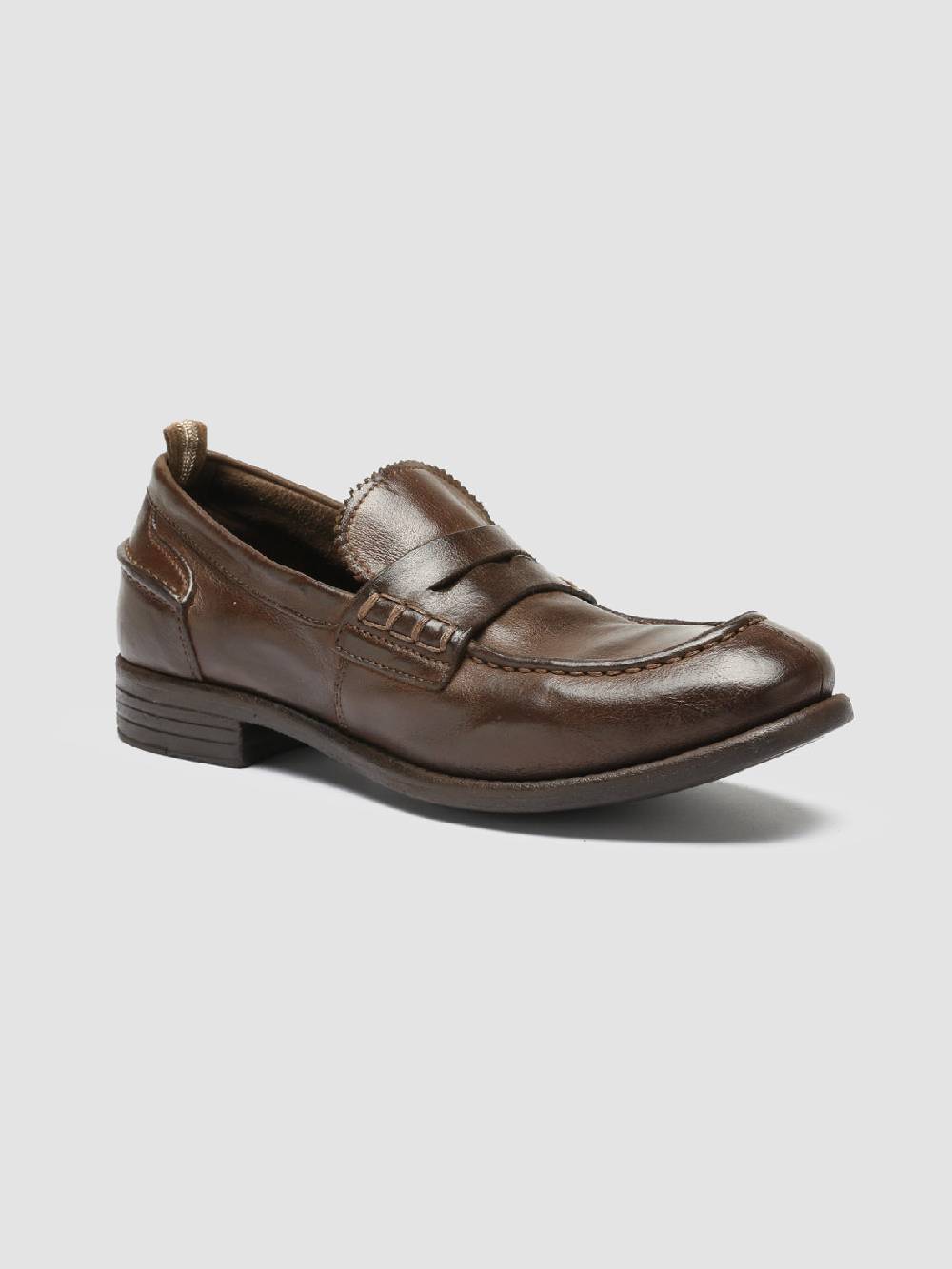 Officine Creative CALIXTE 042 Mocassini Penny in Pelle Marrone Promozione Limitata