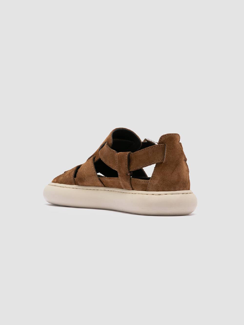 Officine Creative DINGHY 103 Sandali in Pelle Scamosciata Marrone Prezzo Ridotto