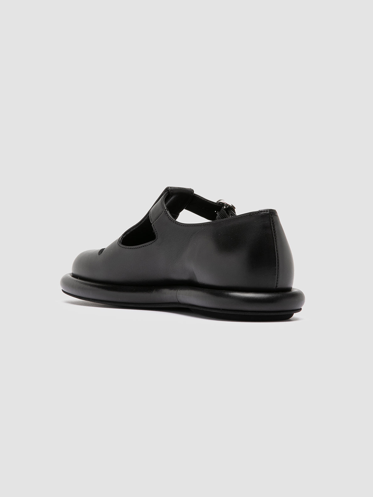 Officine Creative ESTENS 106 Scarpe Basse T-Bar in Pelle Nera Sottocosto