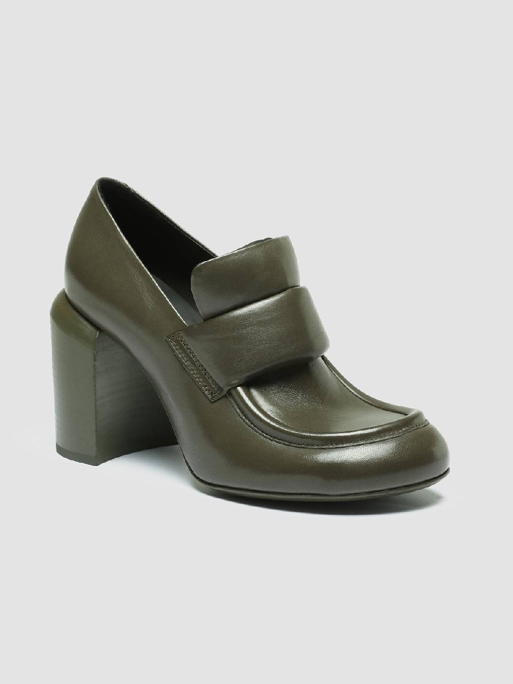 Officine Creative ESTHER 018 Mocassini Penny in Pelle Verde Convenienza