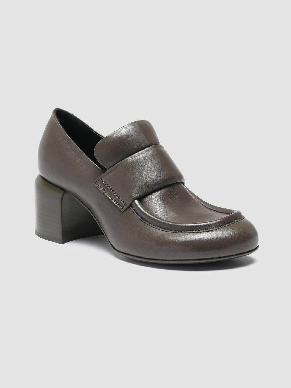 Officine Creative ETHEL 001 Mocassini Penny in Pelle Verde Sconto