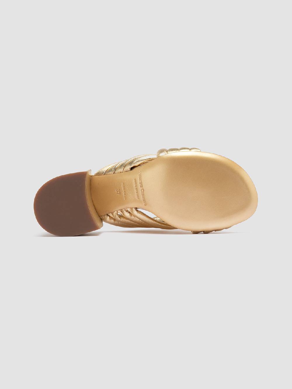Officine Creative ETHEL 022 Sandali Slide in Pelle Oro Online