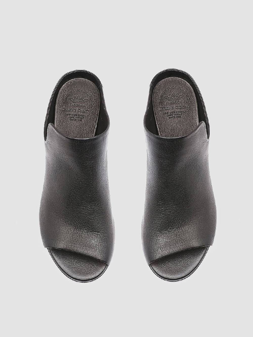 Officine Creative ADELE 003 Black Leather Sandals Offerte