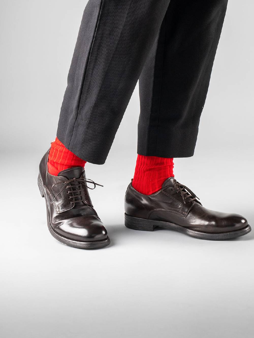 Officine Creative CHRONICLE 001 Derby in Pelle Nera Vendita Economica