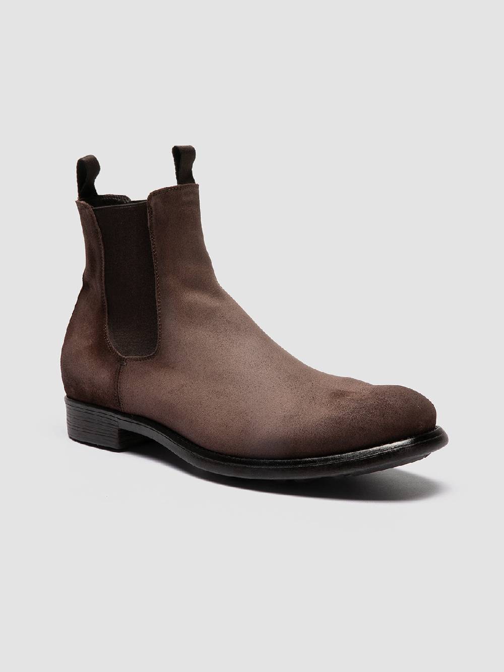 Officine Creative CHRONICLE 002 Stivaletti Chelsea in Camoscio Tortora Saldi Di Fabbrica