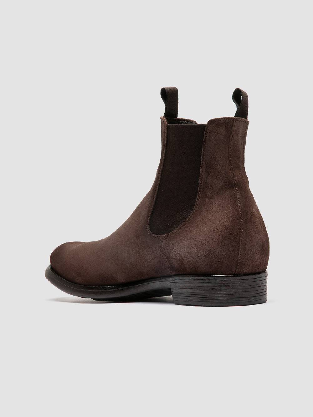 Officine Creative CHRONICLE 002 Stivaletti Chelsea in Camoscio Tortora Saldi Di Fabbrica