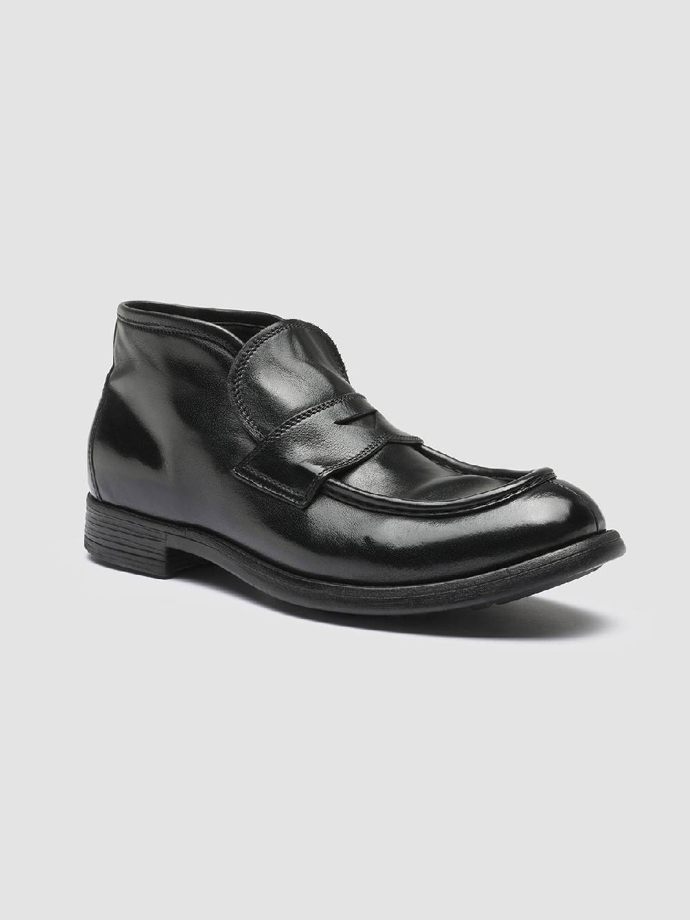 Officine Creative CHRONICLE 027 Stivaletti in Pelle Nera Vendite Flash