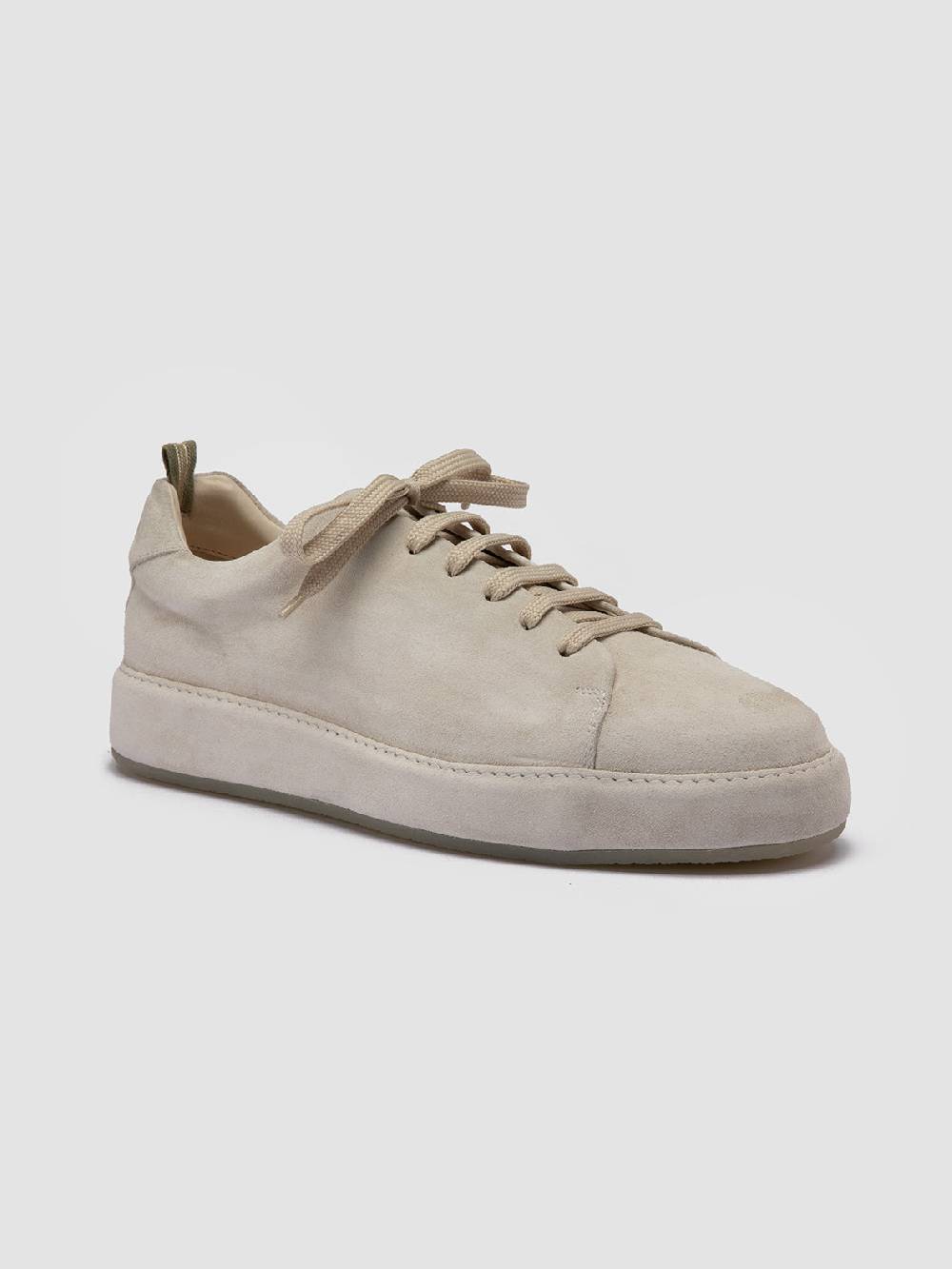 Officine Creative COVERED 001 Sneakers Basse in Pelle Scamosciata Grigia Qualità