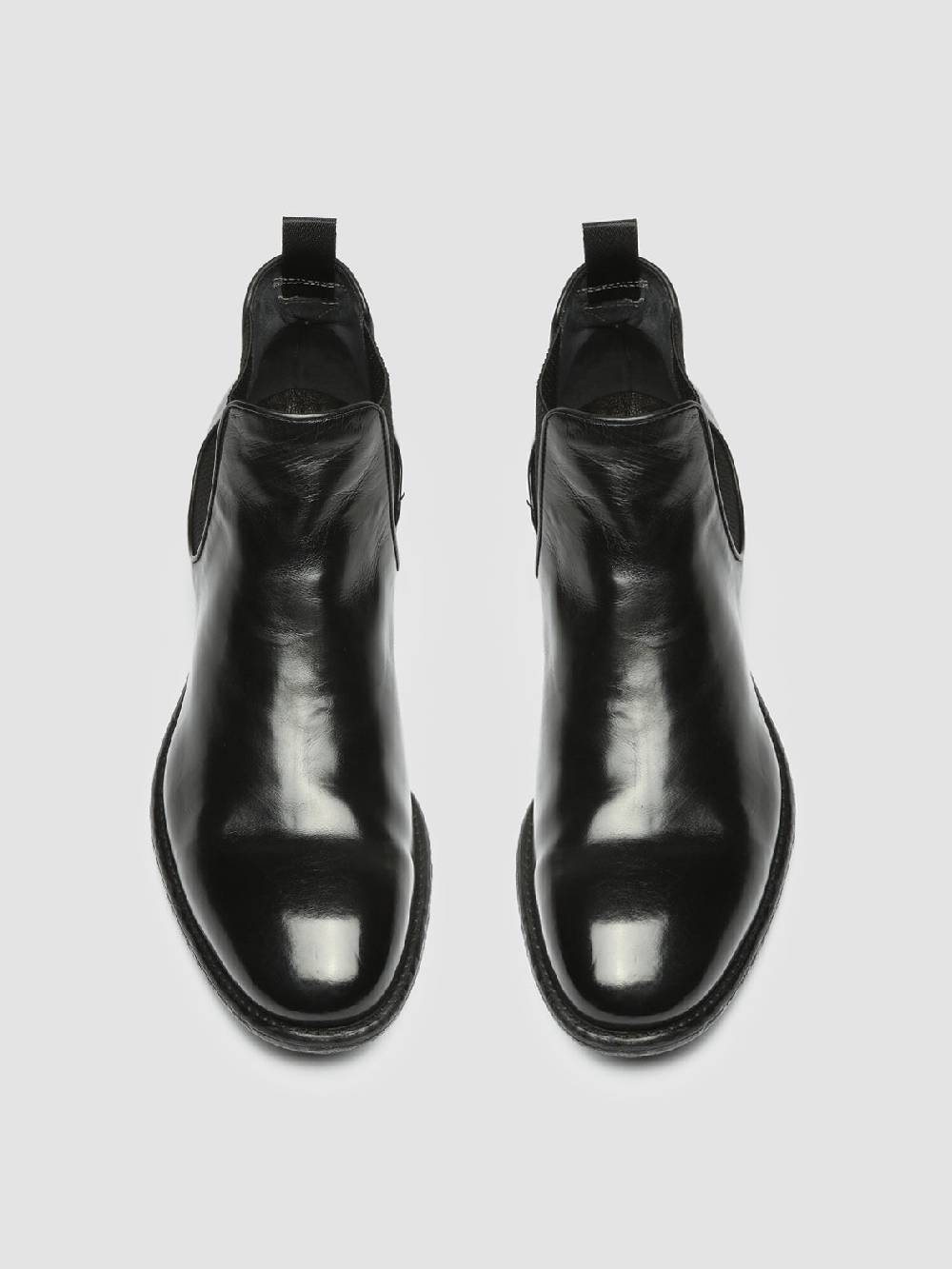Officine Creative EMORY 012 Stivaletti Chelsea in Pelle Nera Promozione