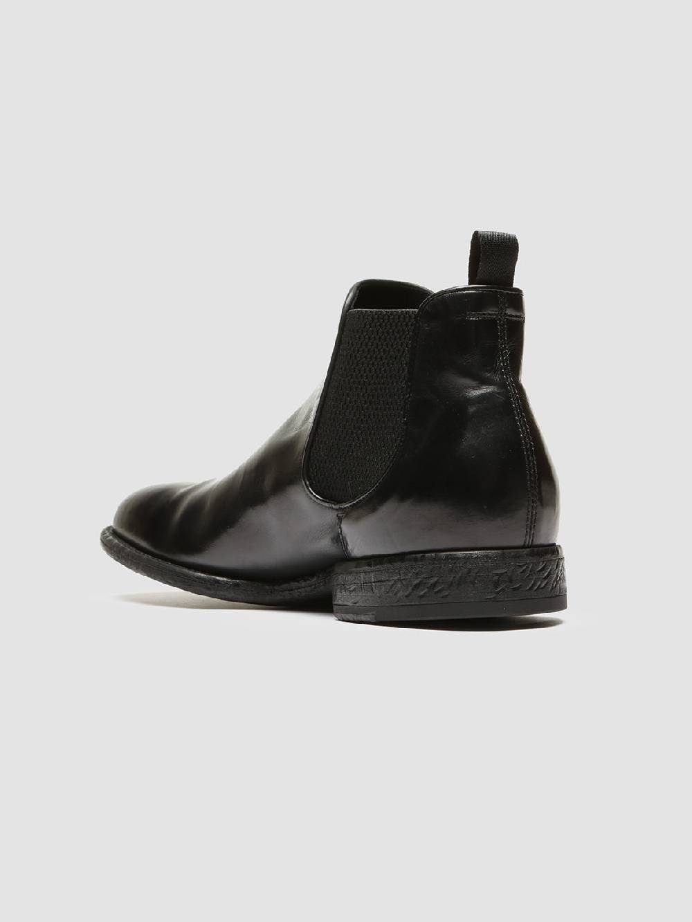 Officine Creative EMORY 012 Stivaletti Chelsea in Pelle Nera Promozione