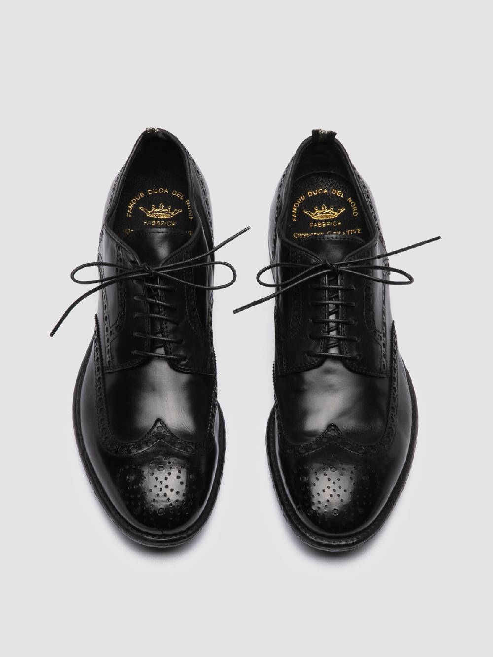 Officine Creative EMORY 015 Scarpe Derby in Pelle Nera Latest fashion
