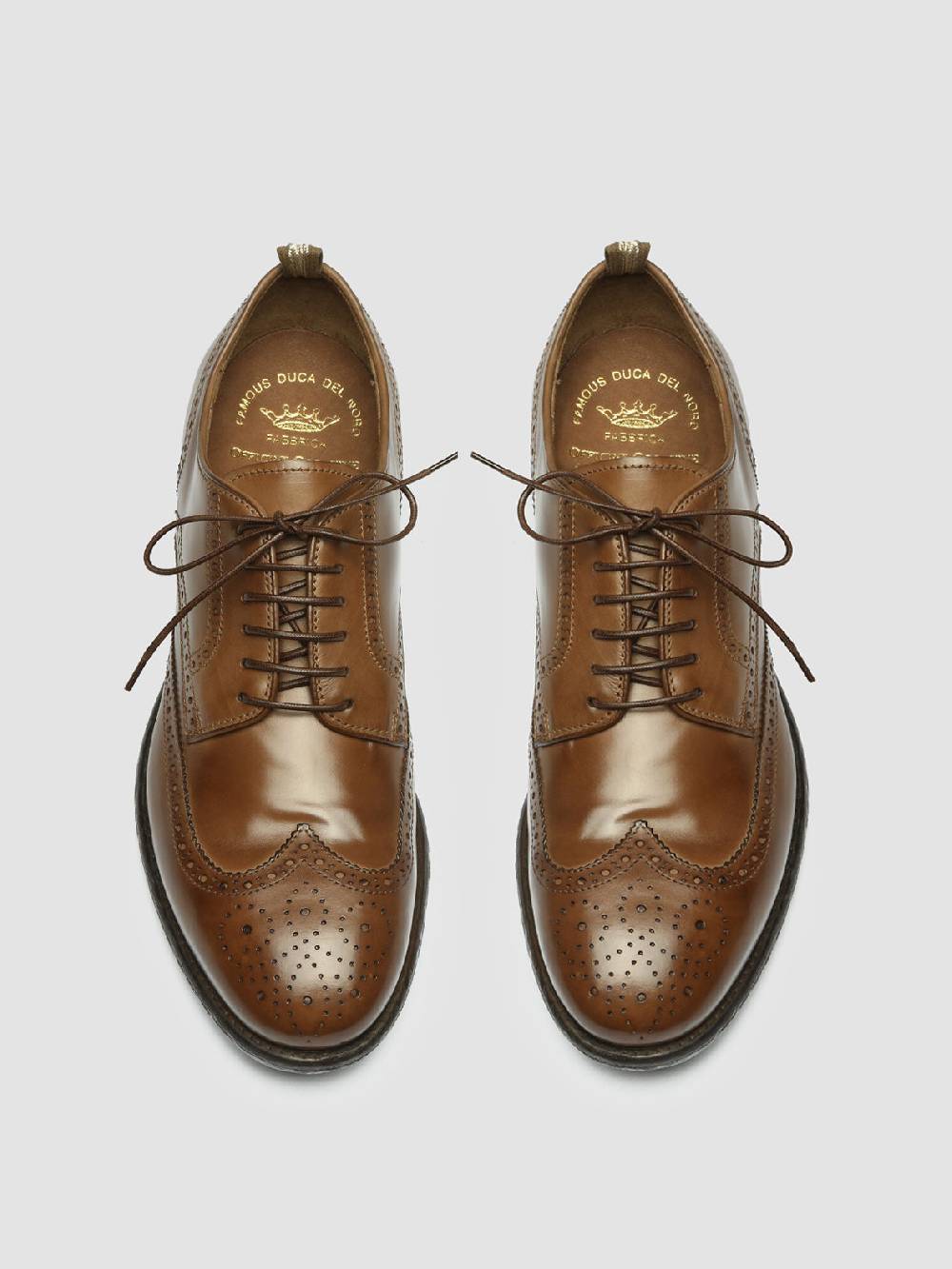 Officine Creative EMORY 015 Derby in Pelle Marrone Pezzi Unici