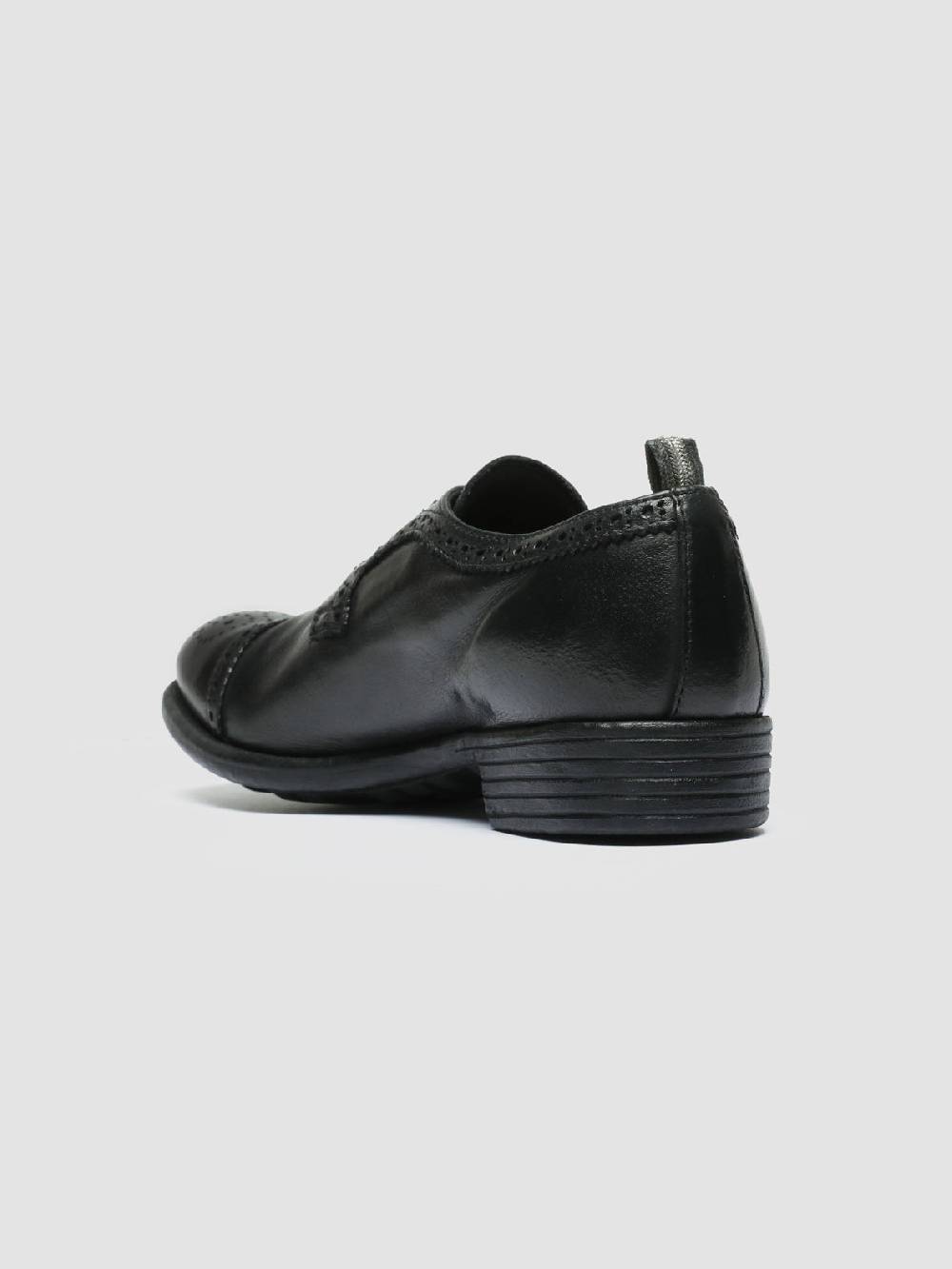 Officine Creative CALIXTE 022 Derby con Motivo Brogue in Pelle Nera Promozione Limitata