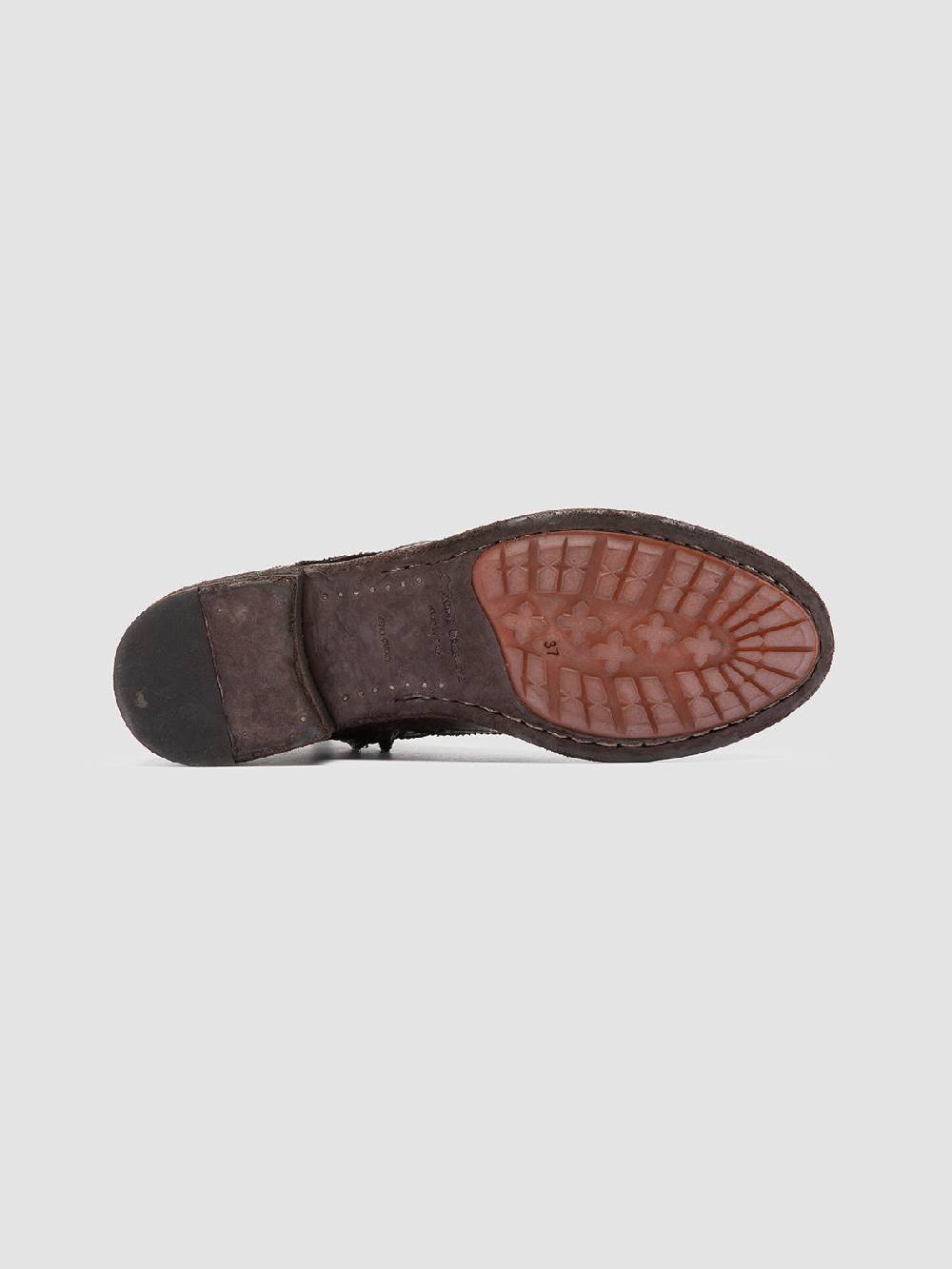 Officine Creative LISON 058 Stivali con Zip in Pelle Marrone Shopping Online