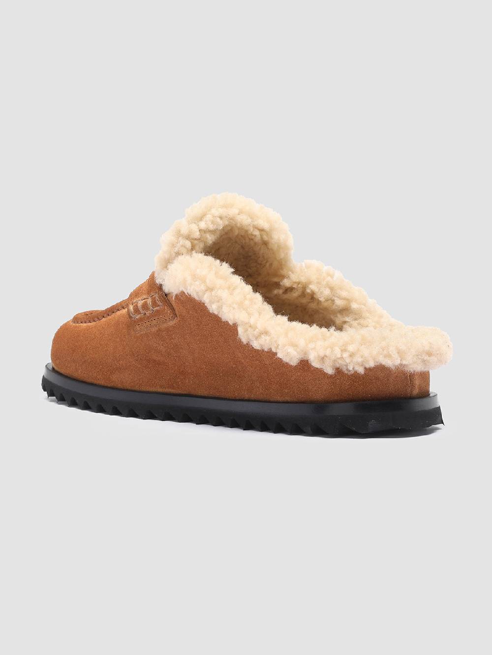 Officine Creative PELAGIE D’HIVER 007 Sabot in Pelle Scamosciata Marrone e montone Convenienza