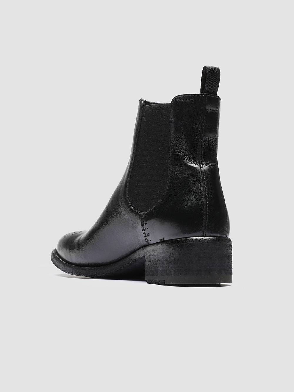 Officine Creative SELINE 002 Stivaletti Chelsea in Pelle Nera Novità