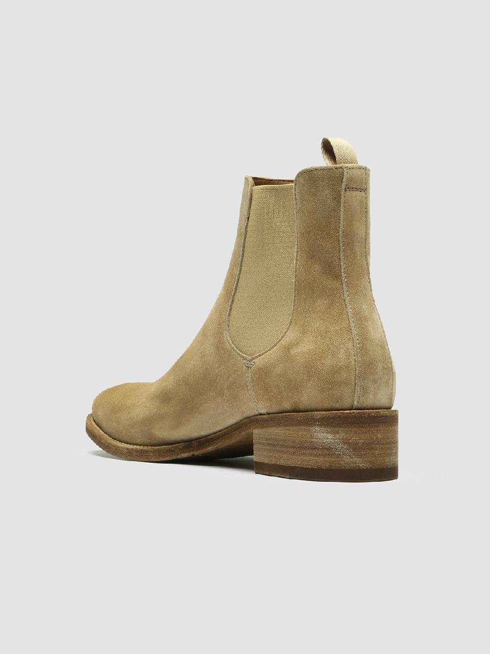 Officine Creative SELINE 029 Stivaletti Chelsea in Pelle Scamosciata Tortora Sconto
