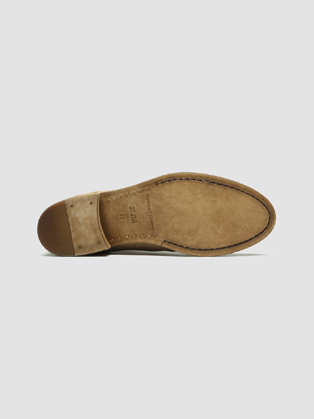 Officine Creative SELINE 029 Stivaletti Chelsea in Pelle Scamosciata Tortora Sconto