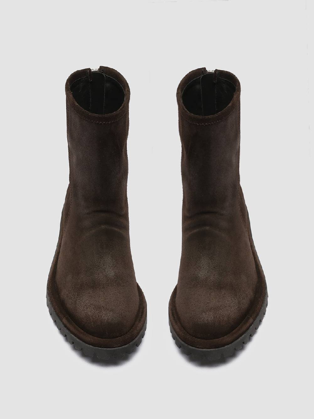 Officine Creative SPECTACULAR W 111 Stivali con Zip in Pelle Scamosciata Marrone Ultimi due giorni