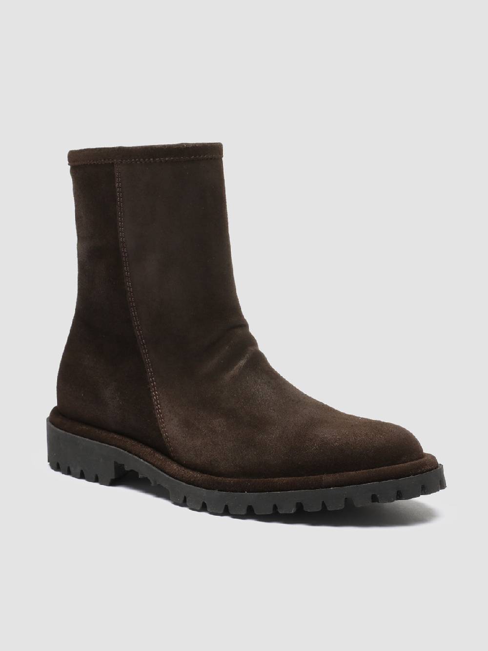Officine Creative SPECTACULAR W 111 Stivali con Zip in Pelle Scamosciata Marrone Ultimi due giorni