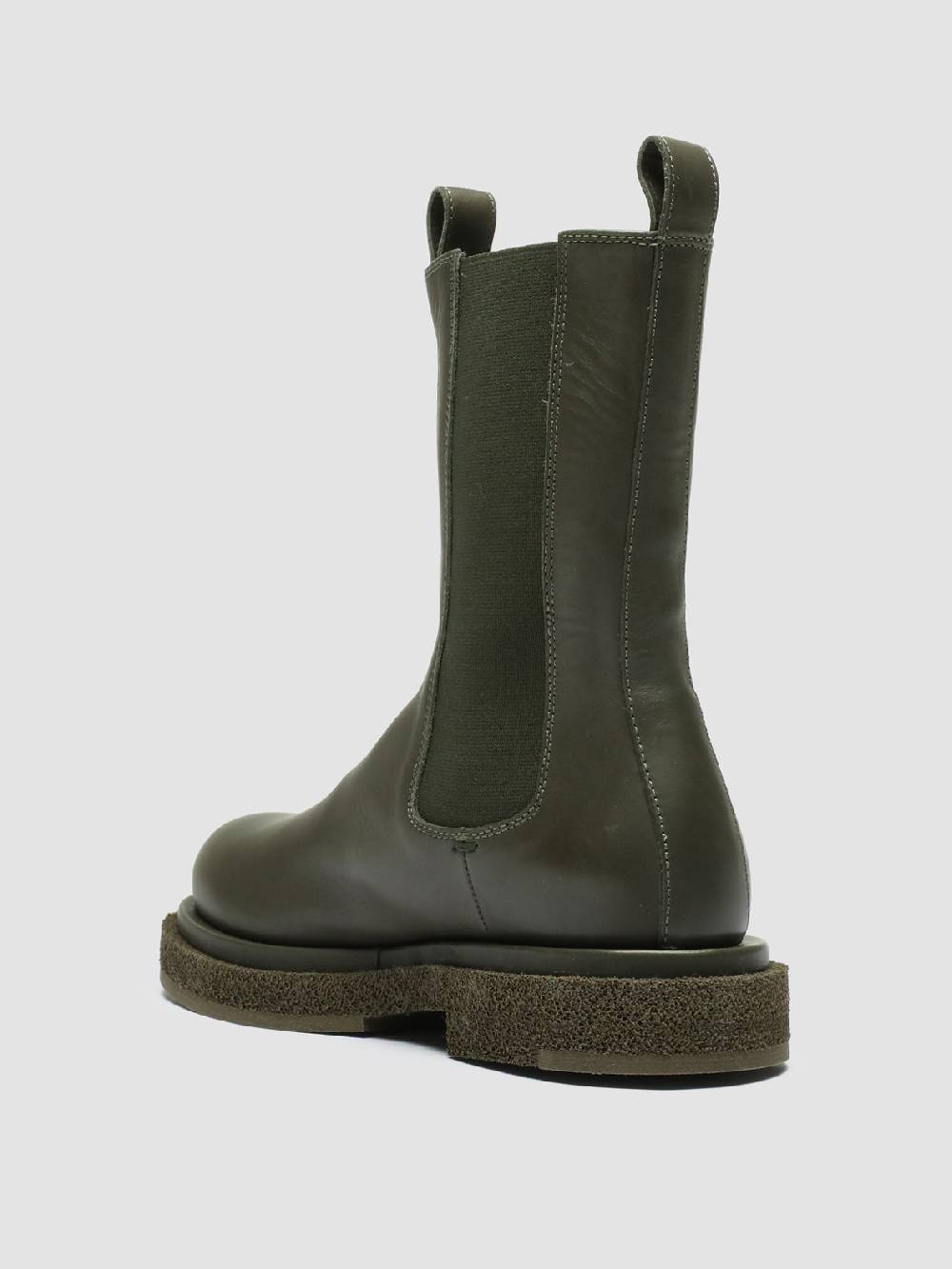 Officine Creative TONAL 105 Stivaletti Chelsea in Pelle Verde Vendita Economica