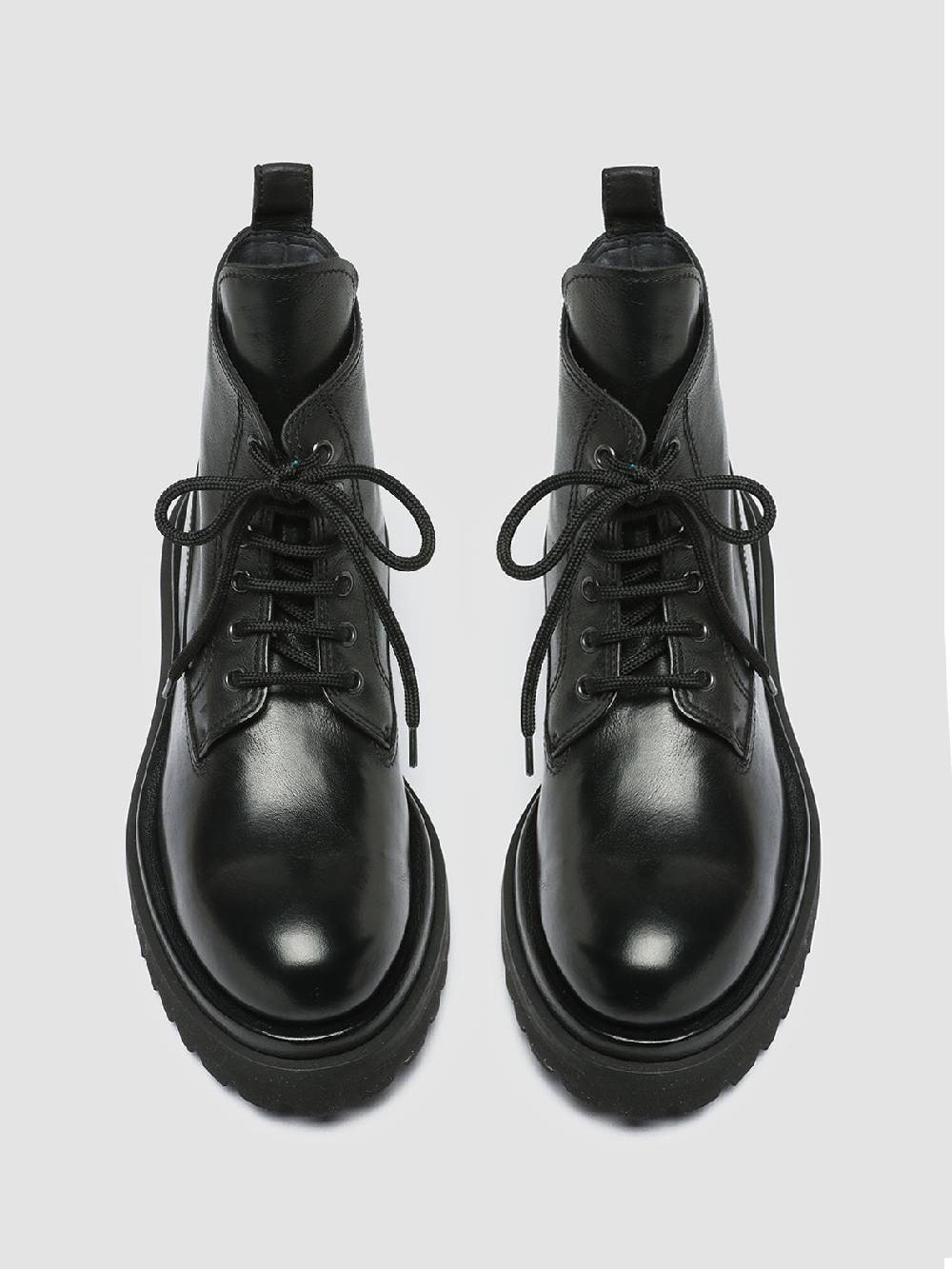 Officine Creative WISAL DD 105 Stivali stringati in Pelle Nera Vendite Flash