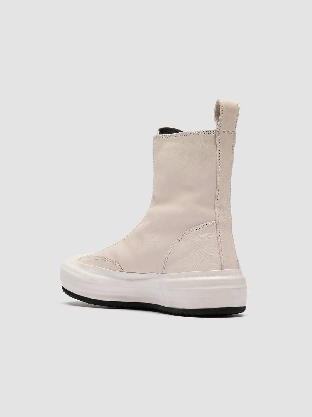 Officine Creative MES 109 Sneaker Alte in Pelle Avorio Moda
