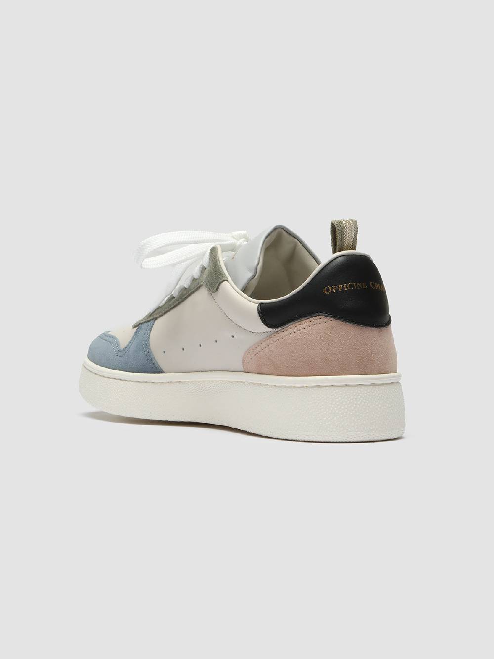 Officine Creative MOWER 110 Sneakers in Pelle e Camoscio Bianco Italy