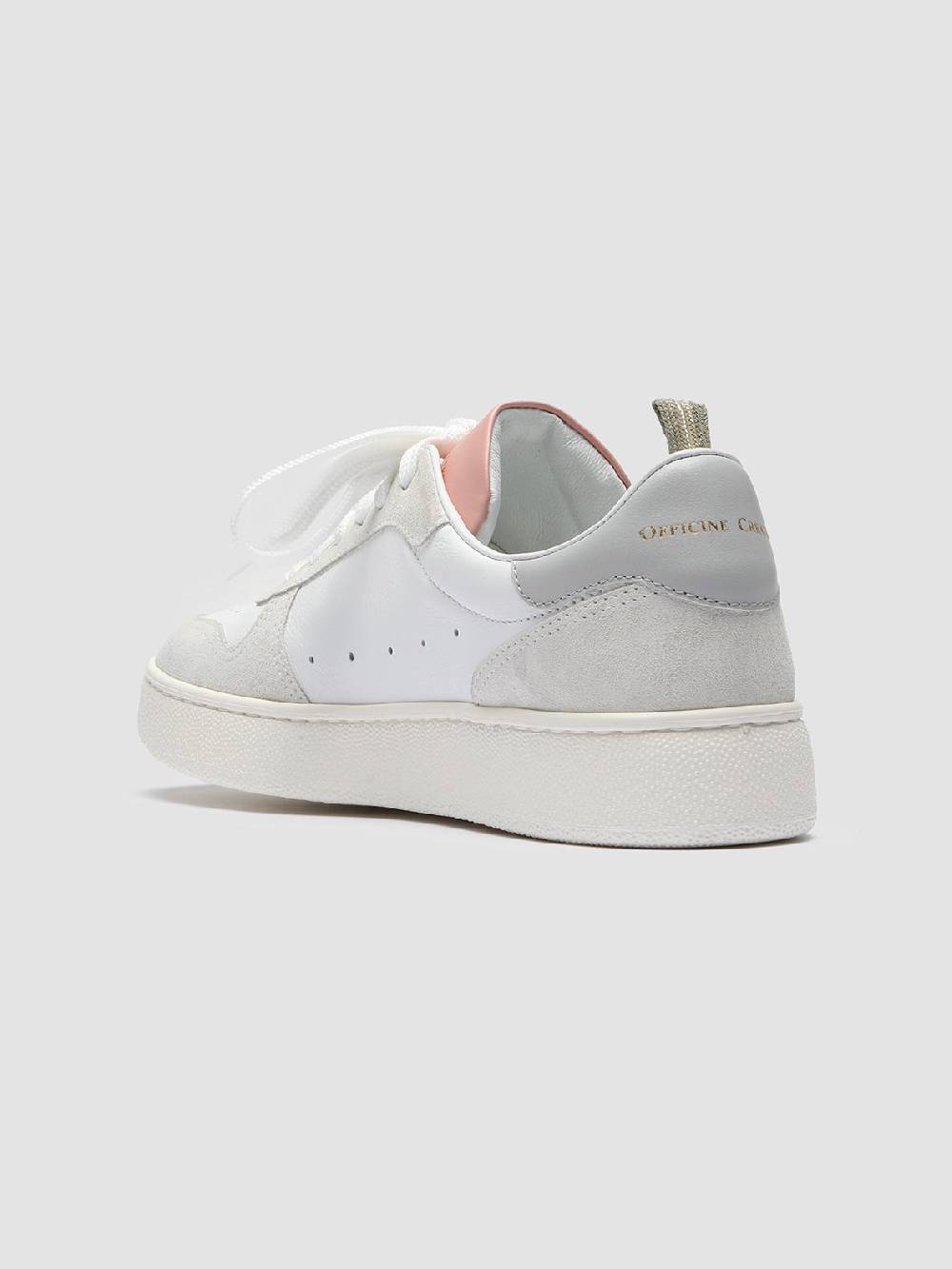 Officine Creative MOWER 110 Sneakers in Pelle Liscia e Scamosciata Bianca 2025