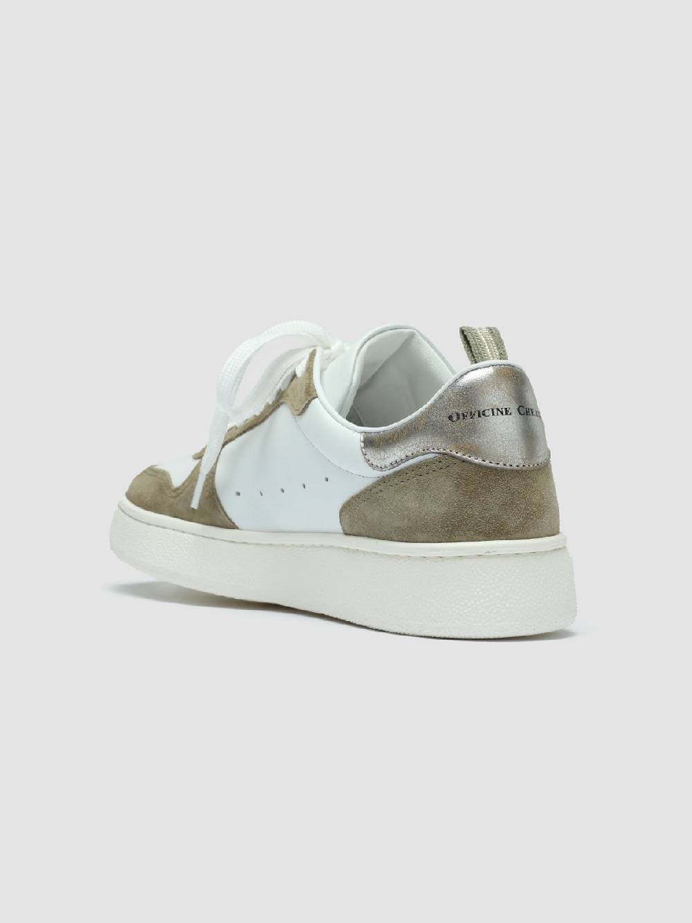 Officine Creative MOWER 110 Sneakers in Pelle Bianca In Linea