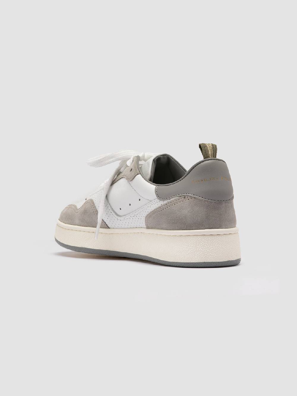 Officine Creative MOWER 120 Sneakers Basse in Pelle e Camoscio Bianca Qualità