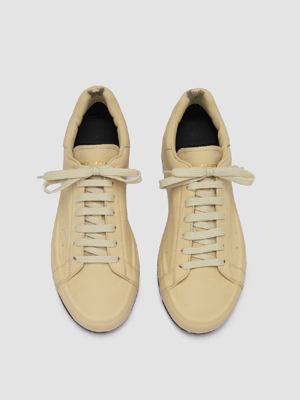 Officine Creative PRIMARY 101 Sneakers in Pelle Avorio Spedizione Gratuita