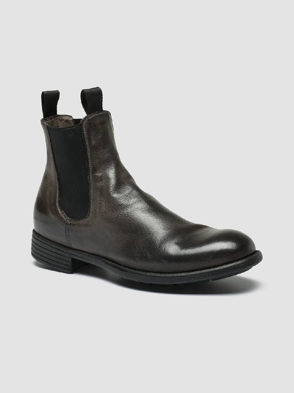 Officine Creative CALIXTE 004 Stivaletti Chelsea in Pelle Grigia Prezzo Ridotto