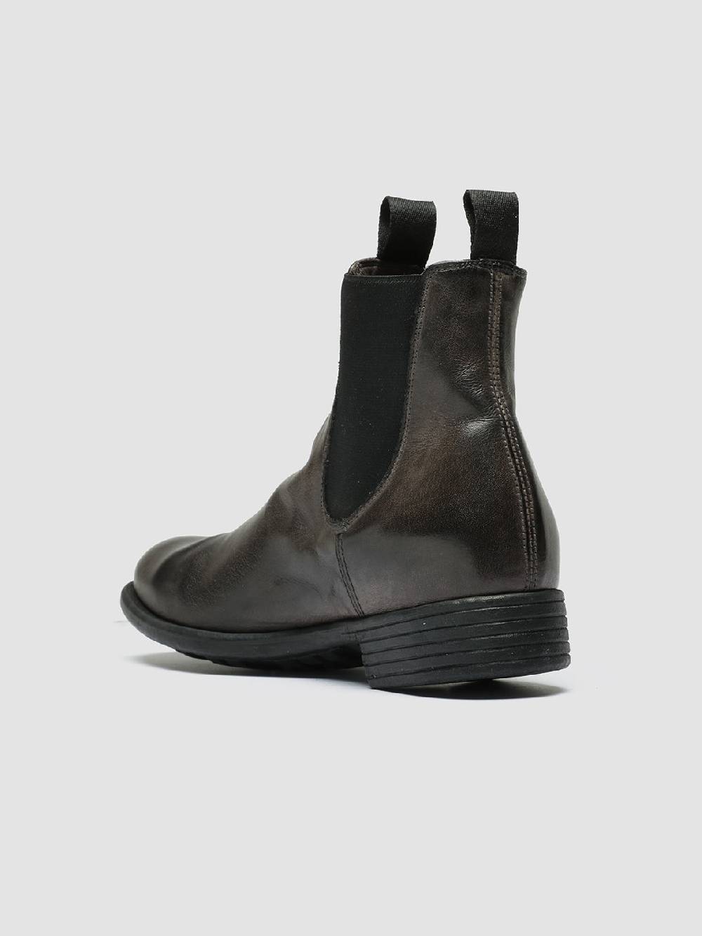 Officine Creative CALIXTE 004 Stivaletti Chelsea in Pelle Grigia Prezzo Ridotto