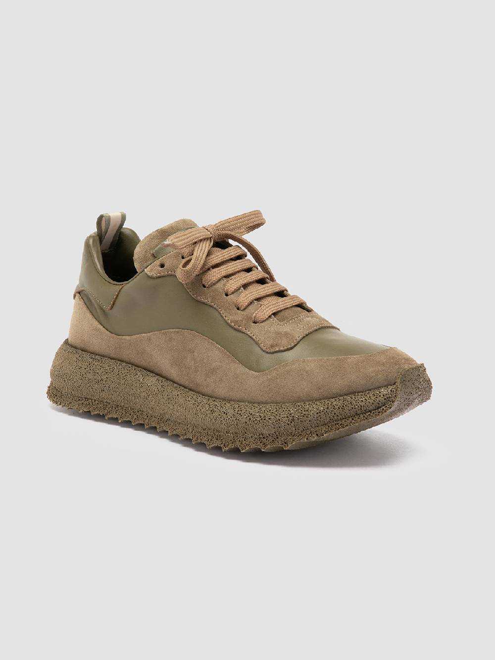 Officine Creative RACE RUBREX 101 Sneakers Basse in Pelle e Camoscio Verde Novità