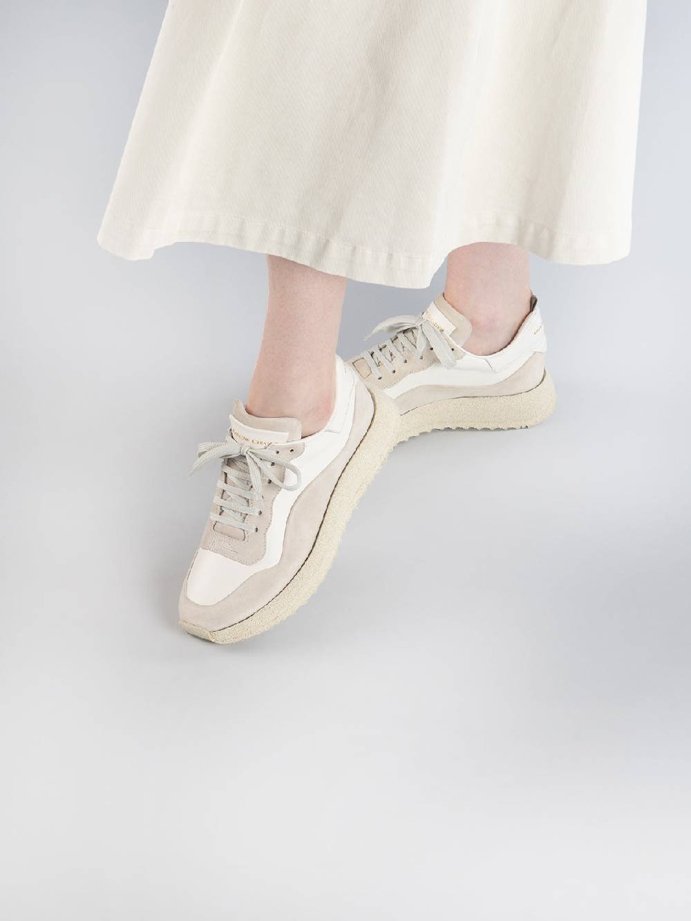 Officine Creative RACE RUBREX 101 Sneakers Basse in Pelle e Camoscio Verde Novità