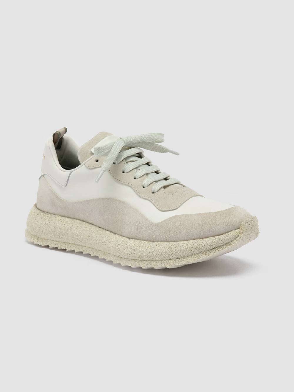 Officine Creative RACE RUBREX 101 Sneakers Basse in Pelle e Camoscio Bianca Sconto