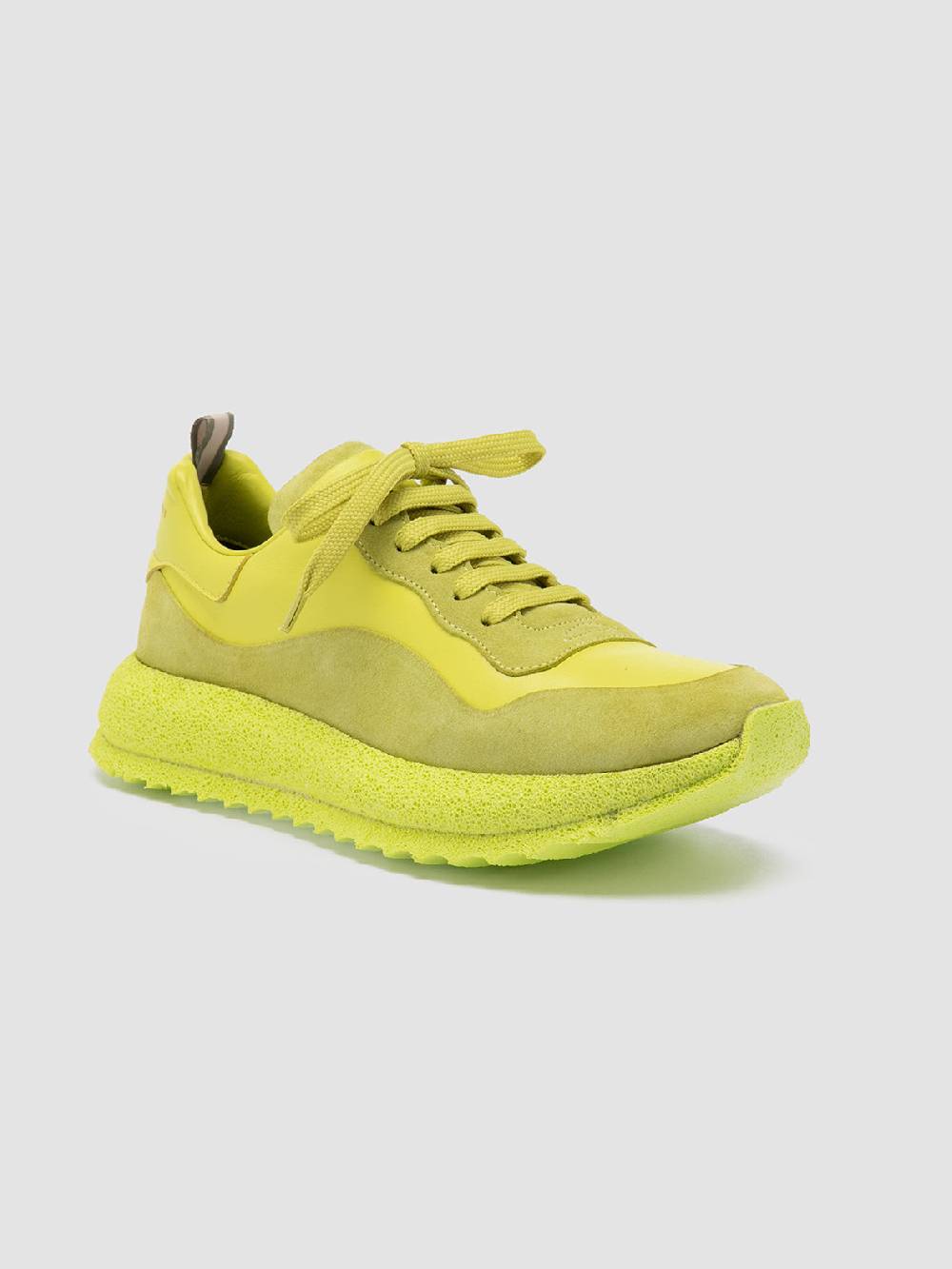 Officine Creative RACE RUBREX 101 Sneakers Basse in Pelle e Camoscio Gialla Acquista Ora