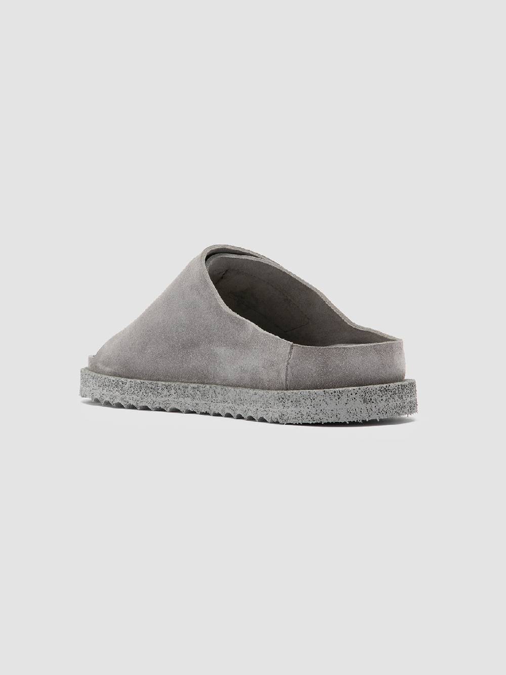 Officine Creative SANDS 106 Sandali Slide in Pelle Scamosciata Grigia Outlet
