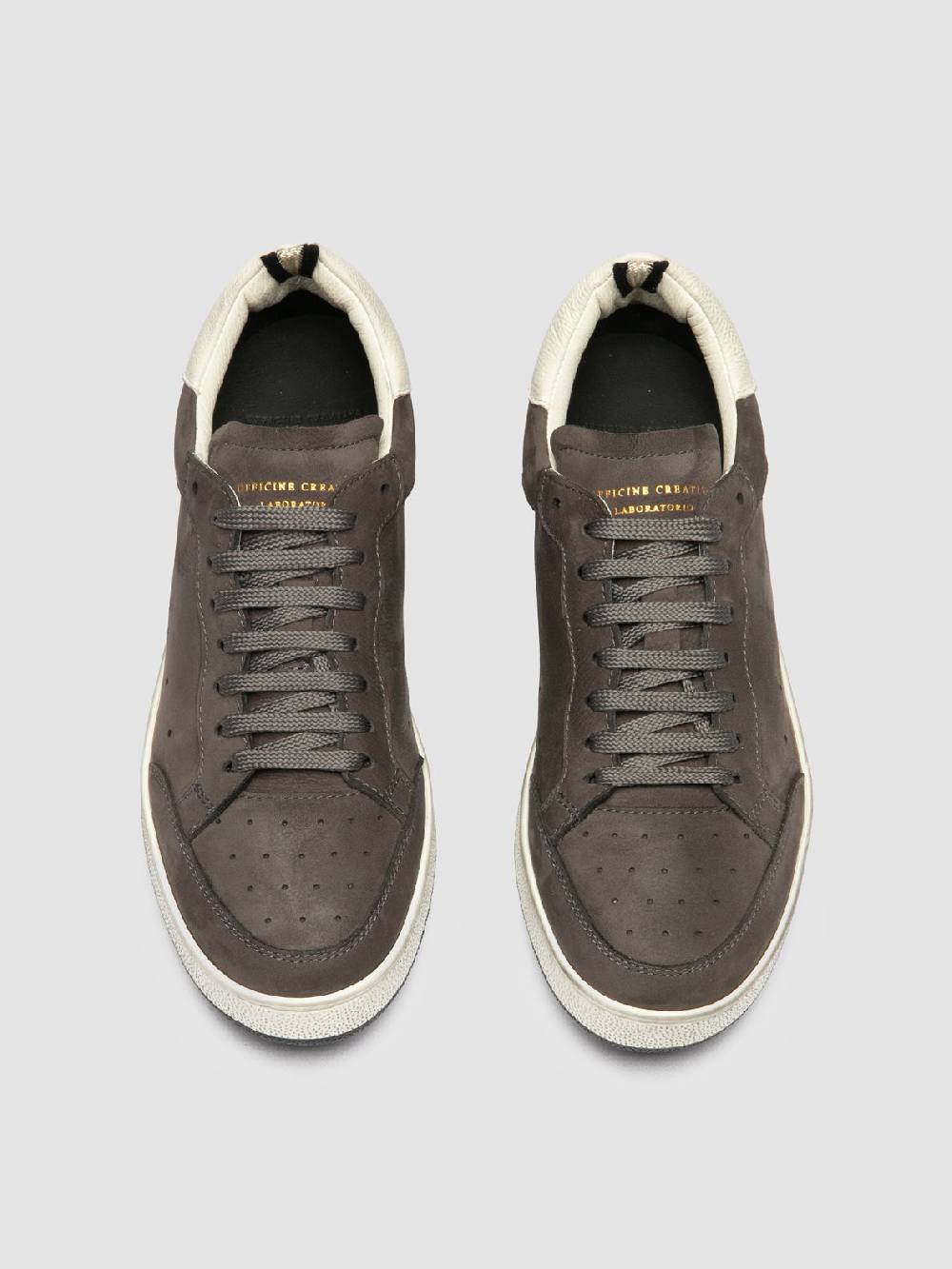 Officine Creative THE ANSWER 102 Sneaker Basse in Nabuk Grigio Affare Del Giorno
